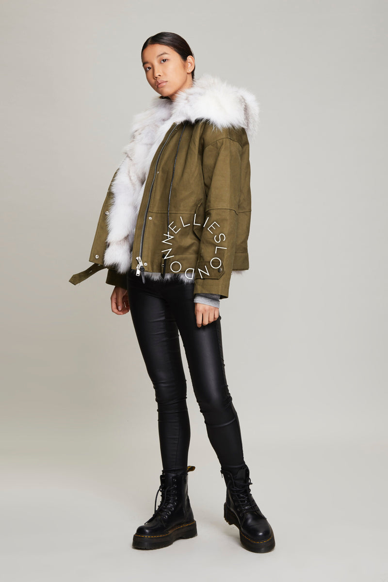 The White Fur Lined Parka – Nellie Studio