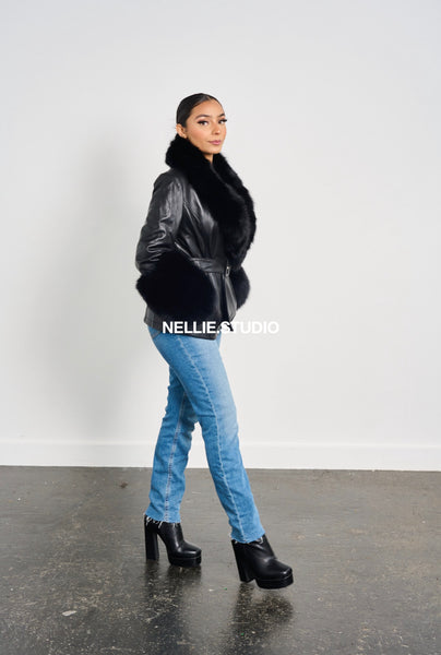 The Mini Leather Mac Coat