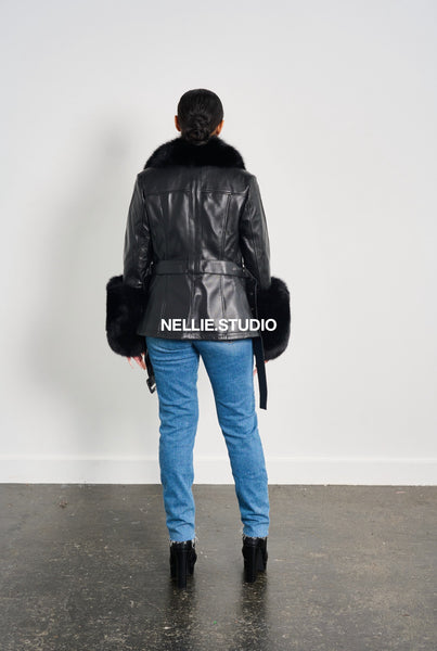 The Mini Leather Mac Coat