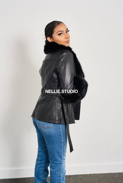 The Mini Leather Mac Coat