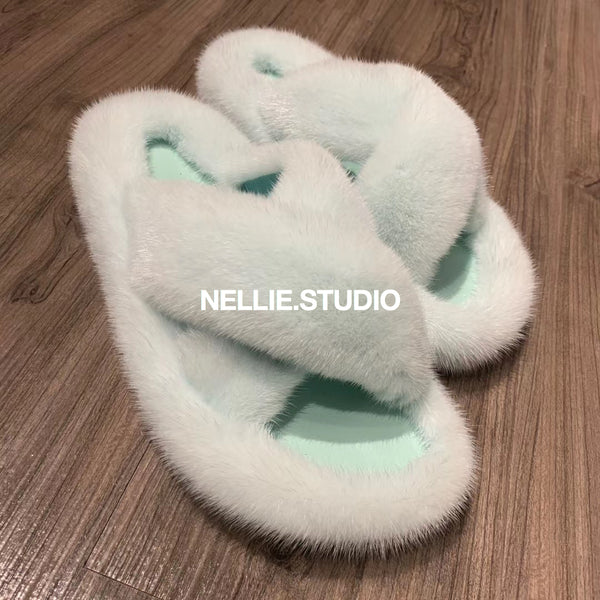 The Natural Mink Slippers