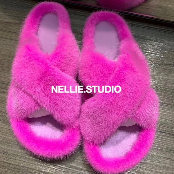 The Natural Mink Slippers